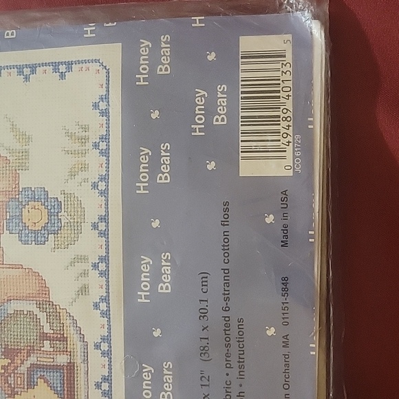 Janlynn Cross Stitch Kit Honey Bears Birth Anouncement, 15" X 12", #140-133 - Picture 3 of 5